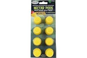 EXOTIC NUTRITION Nectar Pods (Mango) - Calcium-Fortified Jelly Fruit Treat - Sugar Gliders, Marmosets, Squirrels, Parrots, Cockatiels, Parakeets, Lovebirds, Conures, Hamsters, Day Geckos, Kinkajous & Other Small Pets