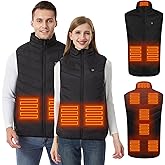 CHANGEOWN Women and Men Heated Vest with 9 Heating Zones, Lightweight Heating Vest for Winter (Battery Pack Not Included)