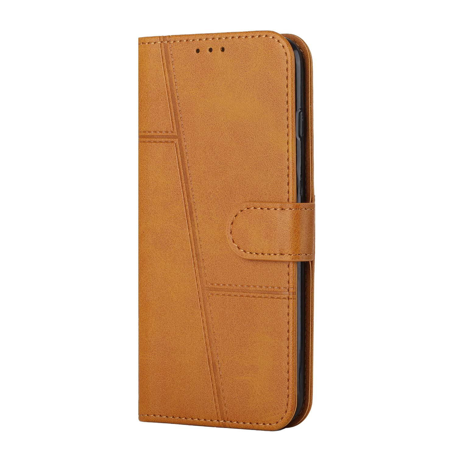 Leather Flip Wallet Phone Case Cover for Tecno Spark Go 2022/Spark 8C,Premium PU Leather Wallet Case Tecno Spark Go 2022 Flip Cell Phone case, Cases for Tecno Spark Go 2022/Spark 8C-Yellow