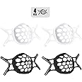 3D Face Mask Bracket,Silicone Inner Support Frame,Keep Fabric off Mouth,Create More Breathing Space,Lipstick and Makeup Protection Stand,Stay Cooler/Comfortable/Soft/Flexible/Washable/Reusable(4pcs)