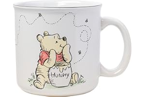 Silver Buffalo Disney Winnie the Pooh But First Hunny Piglet Ceramic Camper Mug, 20 Ounces, 1 Count (Pack of 1)