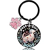 Luvsweets Dog Keychain Gifts for Women - Just a Girl Who Loves Dog Key Chain, Animal Lovers Mom Owners Gifts, Birthday Christmas Stocking Stuffers Gift For Teen Girls Daughter
