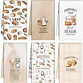 Peryiter 6 Pcs Sourdough Baking Kitchen Towels 16 x 24 Inch Sour Dough Proofing Flour Sack Tea Towels Gift for Baking Sour Dough Cloths for Sourdough Bread Cloths for Kitchen Women Chef Bake Lovers