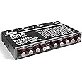 PyleUsa 5 Bands Graphic Equalizer with SUB Volume Adjustable for Subwoofer Channel, Built in Bluetooth for Wireless Music Streaming, Stereo RCA Output, Aux RCA Input, Mounting Hardware Included