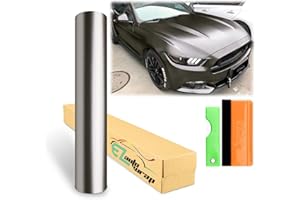 EZAUTO WRAP 12"x60" (1FTx5FT) Gunmetal Gray Matte Metallic Satin Pearl Vinyl Wrap Sticker Sheet Film Car Auto Vehicle DIY Decal Bubble Free Air Release Self Adhesive Peel and Stick Free Tool Kit