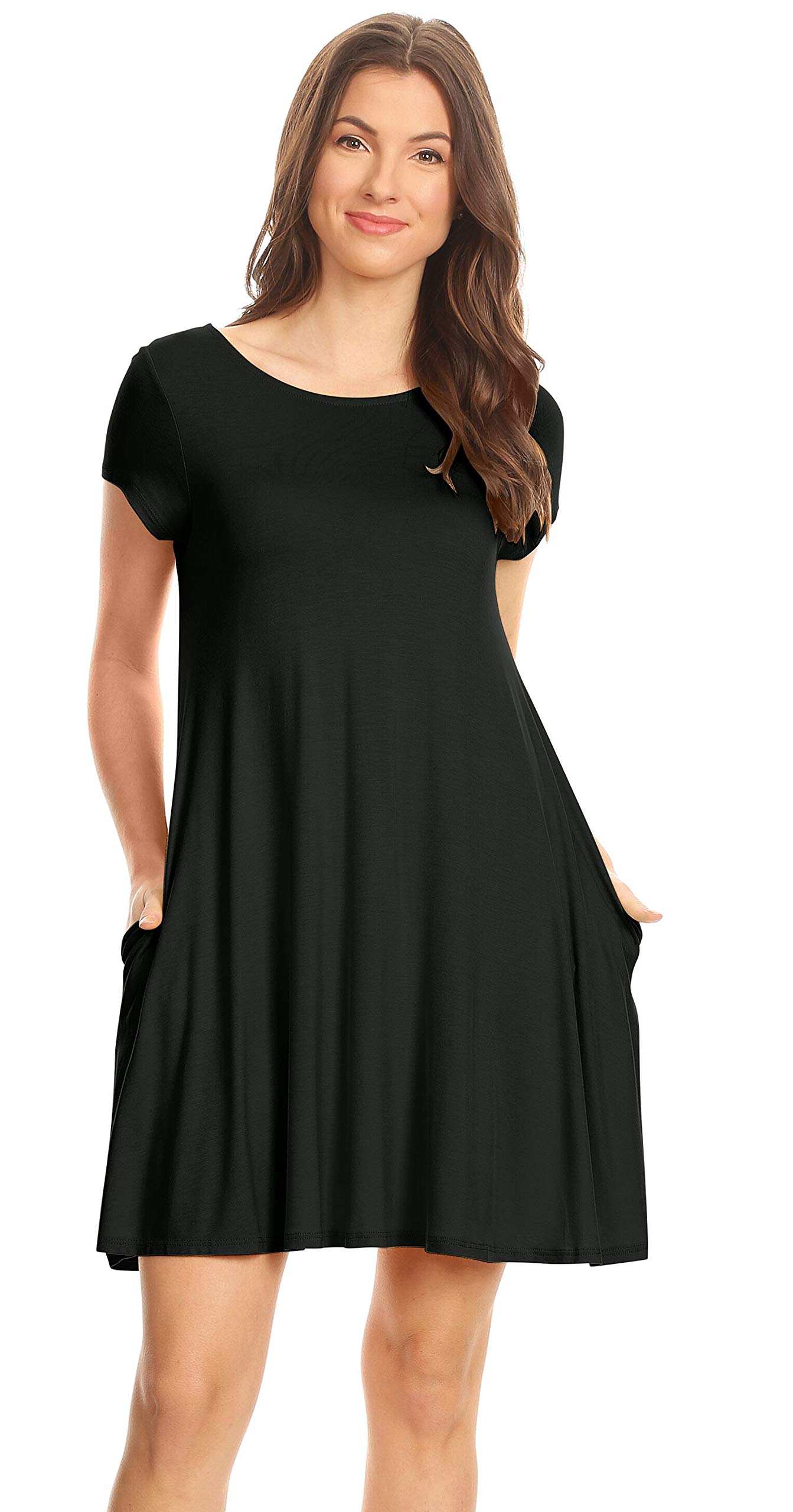black tunic dress
