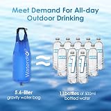 Waterdrop Water Filter Straw 0.1 Micron Gravity Bag Set Blue Emergency Hiking view 5