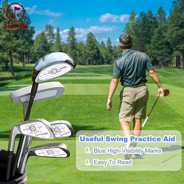 JSPORTIC GOLF IMPACT TAPE CLEAR GOLF CLUB STICKERS FOR ACCURATE BALL STRIKING STICKY GOLF PRO CLUB SWEET SPOT ANALYSIS IMPROVES SKILLS QUALITY TRAINING AID FOR GOLF BEGINNERS AND FANS 440 PACK