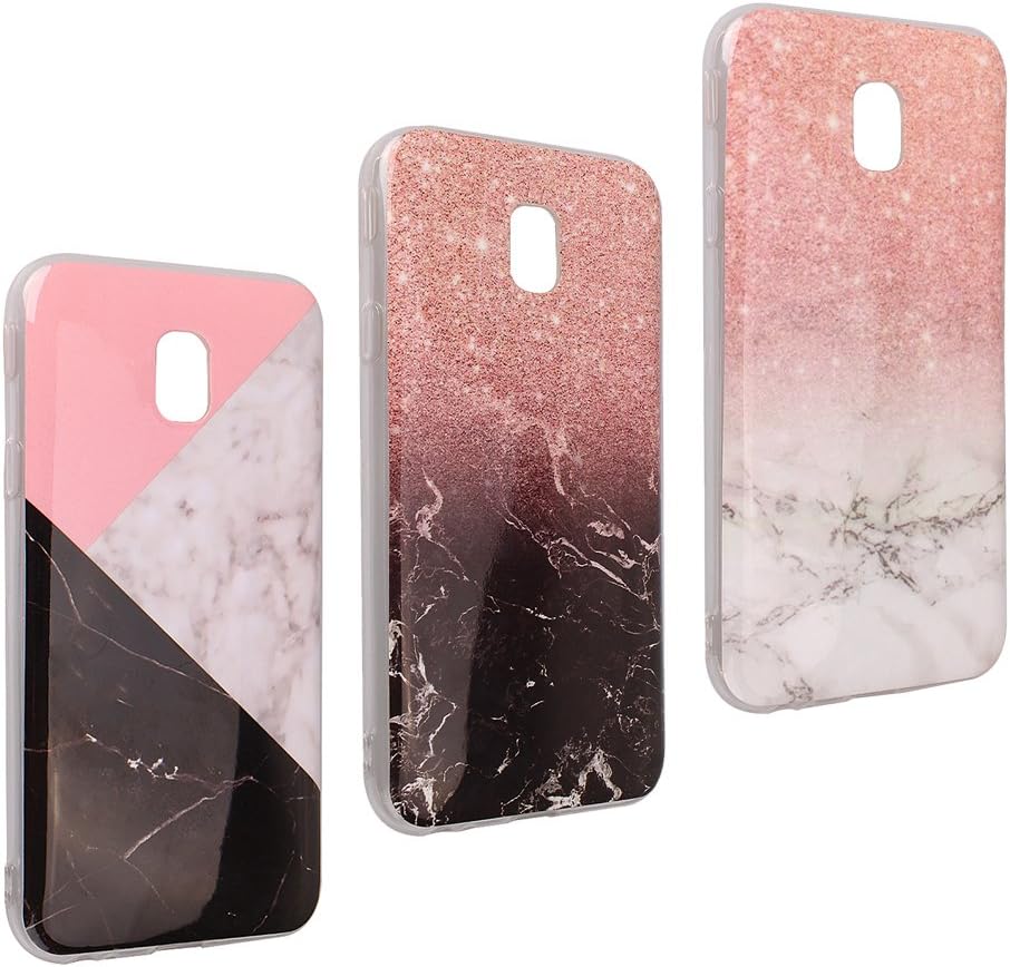 [3 Pack] Galaxy J5 2017 Case, J5 2017 Back Skin Covers, Asnlove TPU Slim Soft Silicone Marble Painted Bumper Case Light Weight Protective Shell Cover for Samsung Galaxy J5 2017