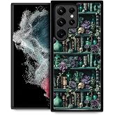 DAIZAG Compatible with Samsung Galaxy S24 Ultra Case,Skull Flowers and Books Slim Scratchproof Anti-Drop Pattarn Design for Boys Girls Protective Shell Case for Samsung Galaxy S24 Ultra