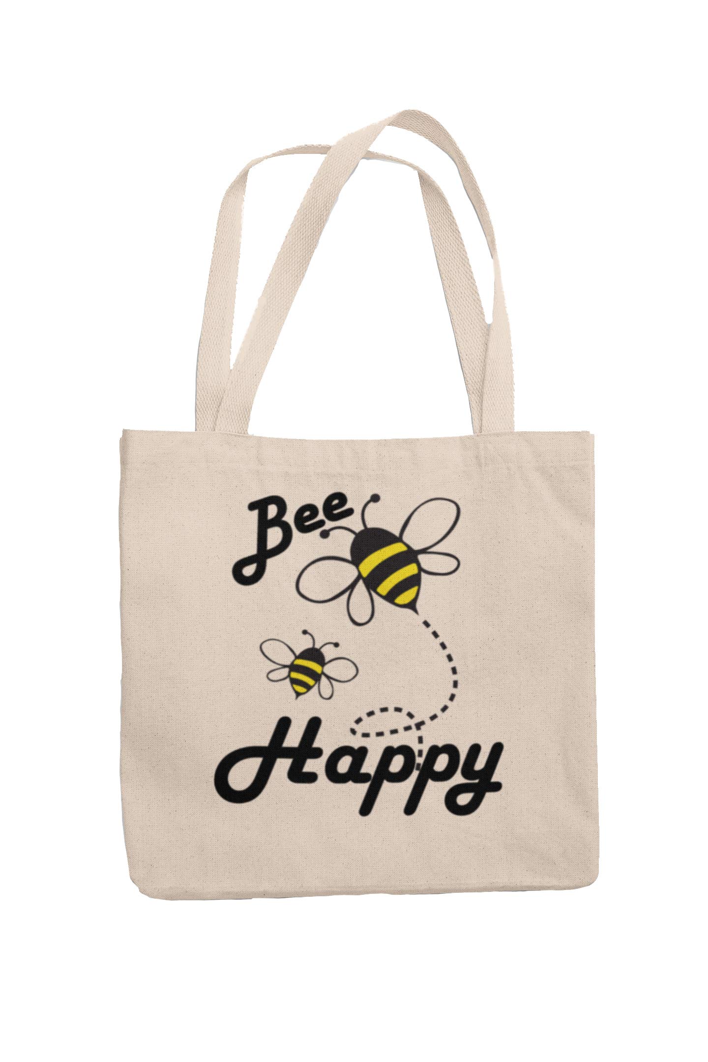 Super Lemon Bee Happy Tote Bag – Eco-Friendly Reusable Canvas Tote with Cute Bee Design – Large Grocery, Shopping, and Everyday Use Bag for Women and Men (42 x 2 x 33) cm