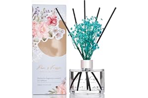 M&SENSE Reed Diffuser Set with 7 Sticks | 7.0oz Fresh Lemon & Freesia & Magnolia Scent, Long Lasting Floral Fragrance, Home Diffuser with Baby's Breath Flower Gifts for Friends Teachers & Mothers Day