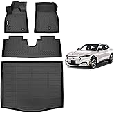 AIPOIL® Floor Mats & Cargo Liner Set for Ford Mustang Mach E 2021-2025 All Weather Protection Full Set Custom Car Mats Accessories - Black