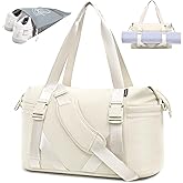 MAXTOP Women's Gym Yoga Duffle Bag with Shoe Pouch,Multi-Purpose Overnight Travel Bag for Gym,Work, Dance, Sports