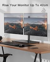 ErGear Dual Monitor Stand 13-32 inch Freestanding Desk Mount 8kg/Arm view 5