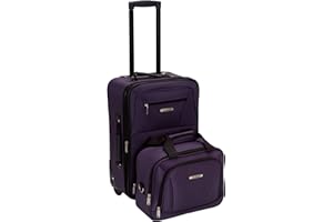 Rockland Fashion Expandable Softside Upright Luggage Set, Purple, 2-Piece (14/19)