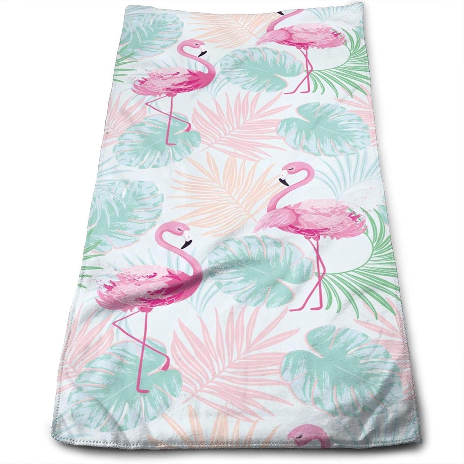 Amazon.com: Pink Flamingo Hand Towels 12x27.5 Inch,Tropical Green