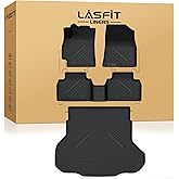 LASFIT Floor Mats & Cargo Mat for Kia K4 2026 2025 All Weather TPE Custom Fit Floor Liner 1st & 2nd Row Full Set Car Mats and Trunk Mat Accessoires, Black