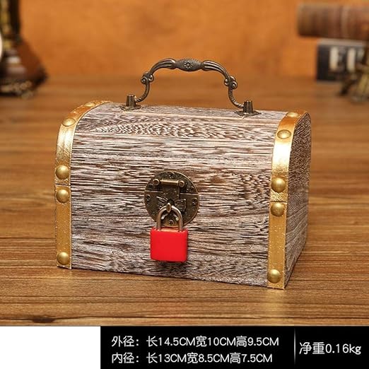 Caja madera candado | Los mejores ejemplares de cajas.