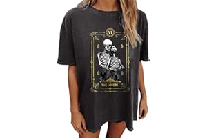 Wukreran Vintage Shirts for Women Cute Graphic Tee Spring Short Sleeve Tops Oversized Tshirts Teen Aesthetic Clothing