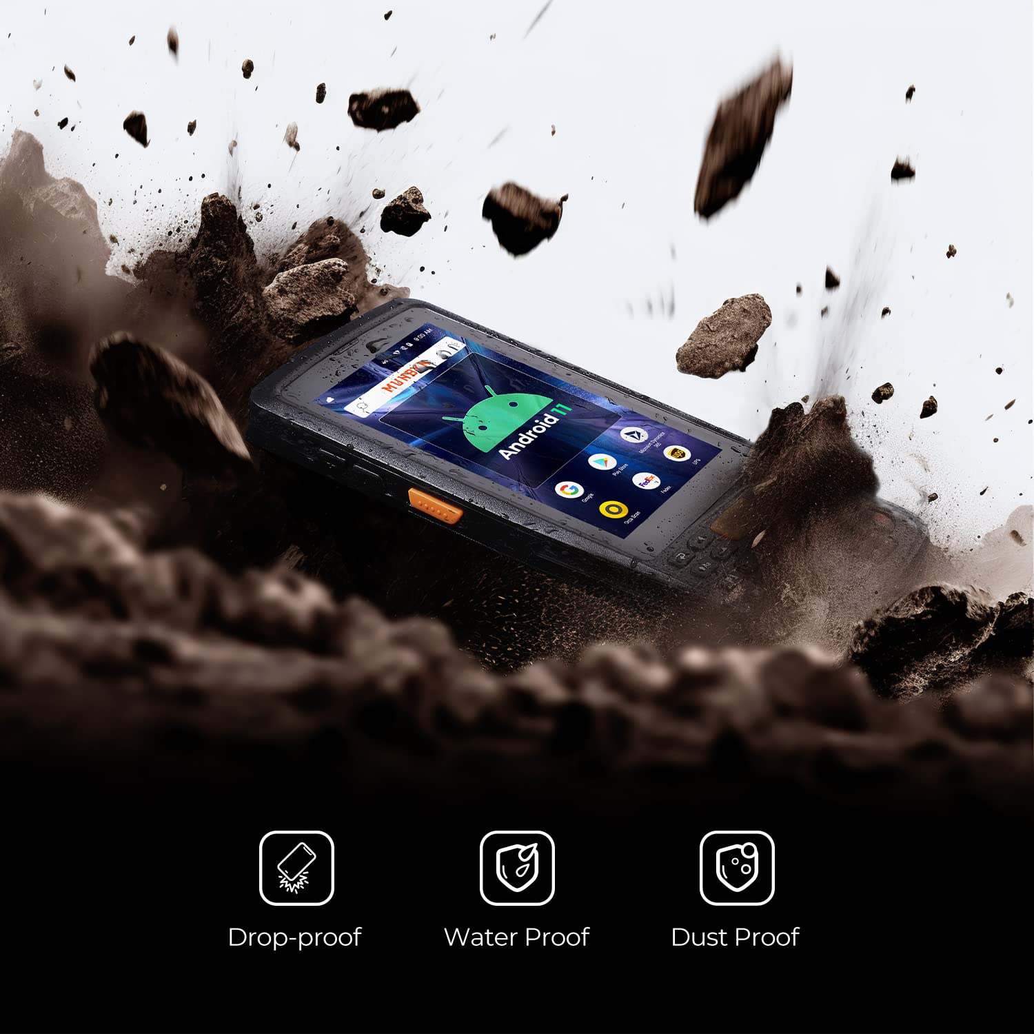 MUNBYN 099 [Android 11+1D 2D Scanner] Android-Barcode-Scanner 2025 New, PDA Handheld Computer,Equip with Zebra Scanner SE4710, Store Inventory Scanner, QR UPC, Rugged 4G, Data Collector for Warehouse