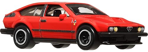 Hot Wheels Premium Car Culture Collectible Toy Car, 1:64 Scale Die-Cast Alfa Romeo GTV 6 3.0, World Tour Vehicle with Real Riders Tires