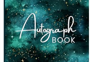 Autograph Book: Signature Scrapbook, Blank Unlined Celebrity Memorabilia Album Gift, Keepsake Memory Book