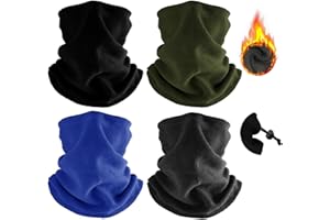 Finvizo Winter Neck Warmer Ski Face Mask: Neck Gaiter Mask Face Cover Balaclava Scarf