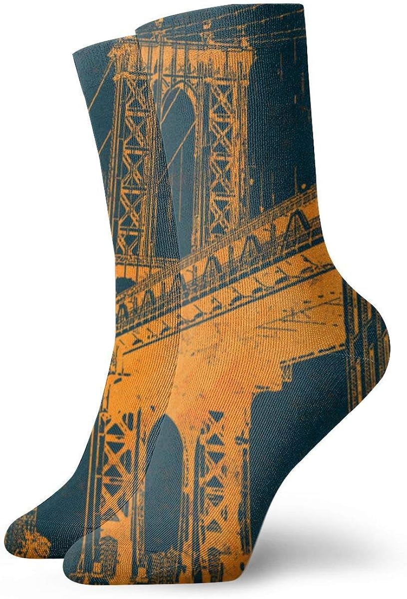 Brooklyn New York City Unisex Soft Crew Sock Allseasons Leisure Short