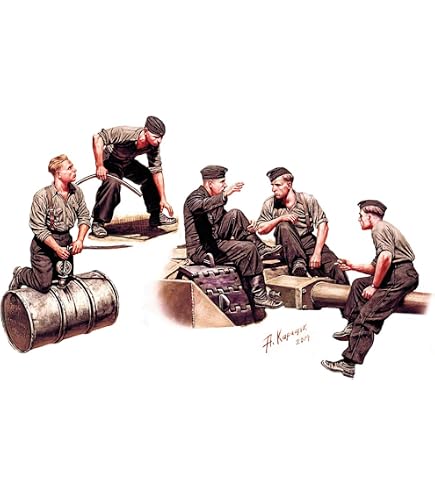 Masterbox Rommel German & Tankman Afrika Korps equipaggio carro armato Masterbox Rommel German & Tankman Afrika Korps equipaggio carro armato