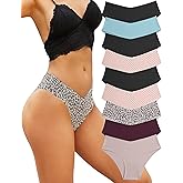 ROSYCORAL Women’s Seamless Bikini Panties Soft Stretch Invisibles Briefs No Show Hipster Underwear cheeky 9 pack XS-L