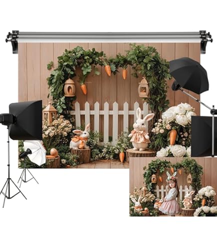 Kate 7x5ft Easter Backdrop Photography Studio Background Easter Bunny Decoration