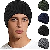 YOHTAS Fisherman Beanies for Men Women, Soft Warm Knit Winter Hats Trawler Hat Stylish Unisex Streetwear Watch Cap