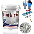 LOOVKIS Epoxy Colored Sand Floor Paint 5 Gallon, 2025 New Louis Forest Epoxy Floor Paint, High Gloss Marble Effect Garage Self-leveling Coating Wear-resistant and non-slip (0.5kg-Colorful)