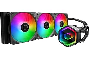 Cooler Master 360 Core II CPU Liquid Cooler, Dual Chamber Pump, Customizable aRGB Lighting, Maintenance-Free, Quiet Operation