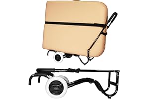 Sporty Massage Table Cart by NRG - Portable Massage Table Carrier Trolley with Rubber Wheels, Telescoping Handle and Strap - Fits All Brands - Sturdy, Light, Durable - Fully Assembled, Ready to Use