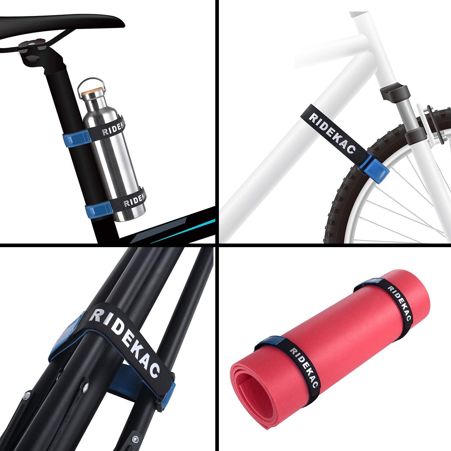 KAC Bike Rack Strap, Pack of 2 Bicycle Wheel Stabilizer Straps with Anti-Slip Gel Grip, 29.5 inches x 1.18 inches : Sports & Outdoors