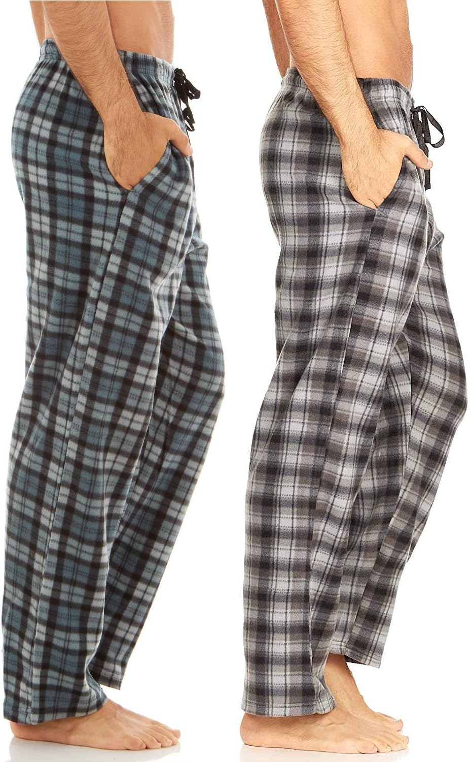 DARESAY Multipack of Men’s Microfleece Pajama Pants/Lounge Wear with Pockets