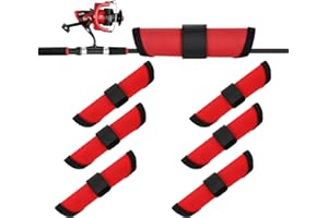 PESSILIN Fishing Lure Covers, 5.9" Rod Lure Wrap, Lure Wraps for Fishing Rod, The Best Choice for Tri Color Mixed