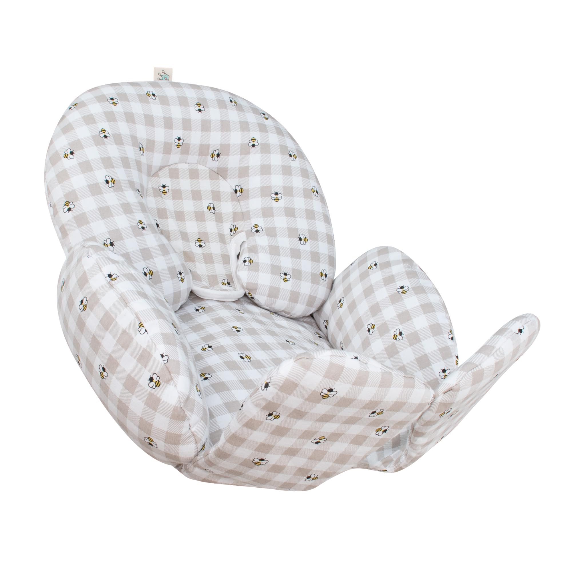 JYOKO KIDS Universal Baby Seat Reducer for Car Seat, Carrycot and Pushchair | Soft Cushion Made of Breathable Organic Cotton | Compatible with Group 0 | Made in Barcelona (Picnic Vichy, 2 pieces)