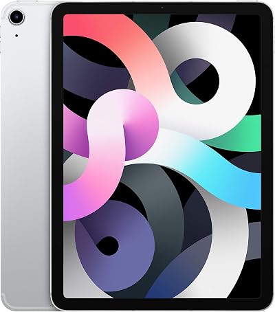 2020 Apple iPad Air 10.9 Wi-Fi Cellular 64GB Silver Renewed Tablet