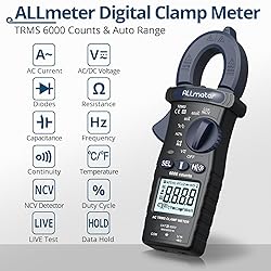 ALLmeter Digital Clamp Meter Multimeter Tester 6000
