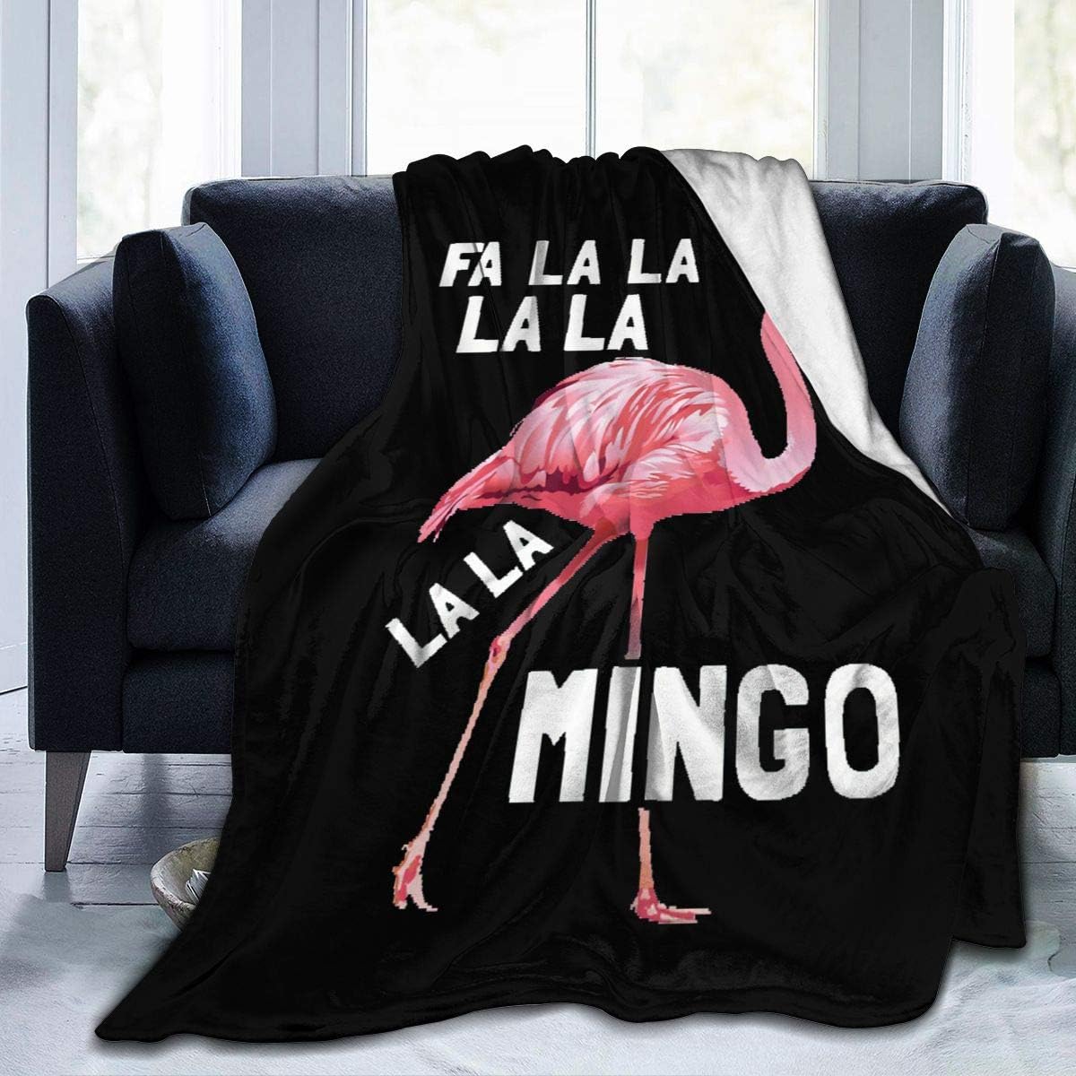 Flamingo Christmas Soft Blanket Cozy Throw for Kids