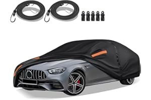 QUYDDC 16-Layer Special Full Car Cover Fit for 2008-2024 MERC-edes-Benz C Series C300 C350 C63 AMG S, Heavy 600D Oxford Cloth, All-Weather Protection Summer Sun Exposure and Winter Snow Rain Dust UV