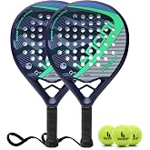 Padel Racket Carbon Fiber Surface with EVA Memory Flex Foam Core Lightweight Padel Racquet
