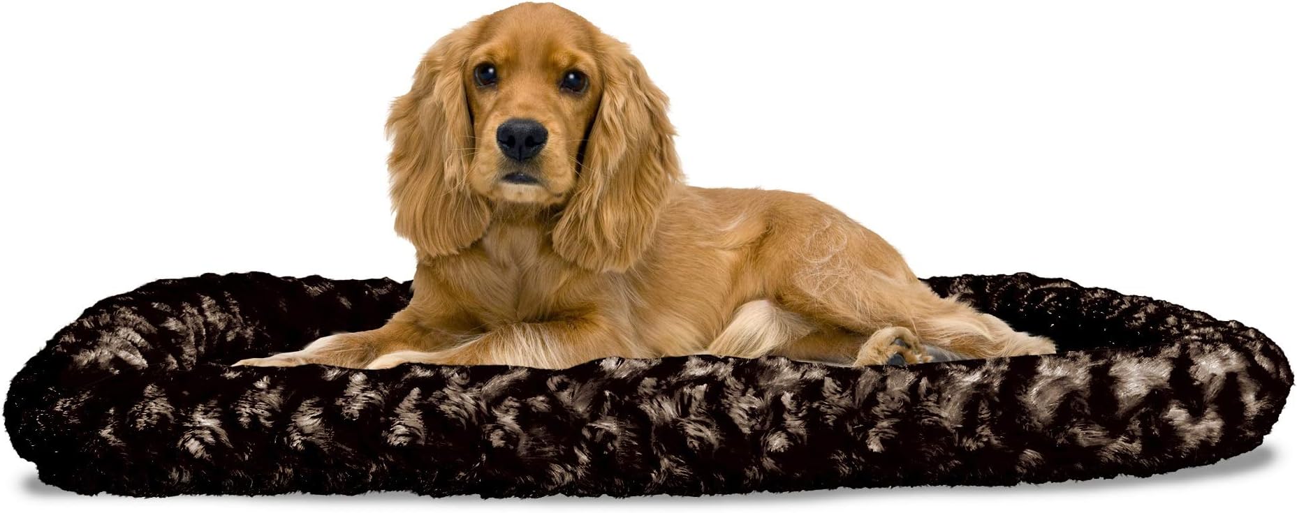 Furhaven Pet - Snuggly Soft Bolster Dog Bed & Tufted Crate Pillow Dog Cushion for Dogs & Cats - Multiple Styles, Sizes, & Colors