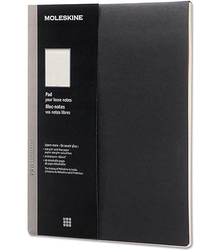 Moleskine Cuaderno Profesional A4: Organización Total Con Lista De Tareas Y Páginas Separables (Negro, Tapa Blanda)
