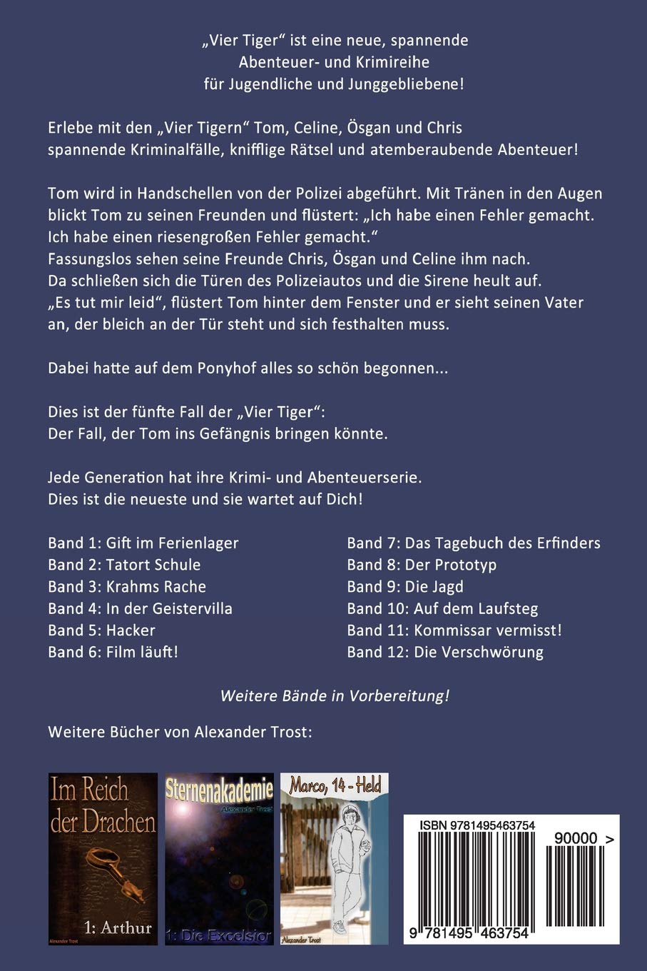 Vier Tiger Hacker German Edition Trost Alexander 9781495463754 Amazon Com Books