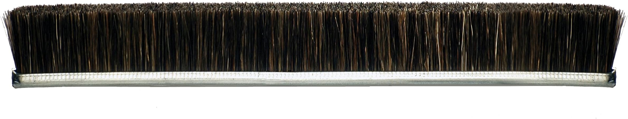 Tanis Brush MB409248 Horse Hair Fill Metal Back Strip, 3/16" Galvanized Backing, 0.008" Diameter Brown Horsehair Bristles, 48" Overall Length, 2" Overall Trim