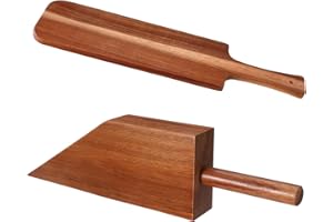 Mattress Lifter & Bed Maker Tool Set, Acacia Wood Effortless Bed Sheet Tucking Paddle and Wedge Elevator Sheet Inserter for C